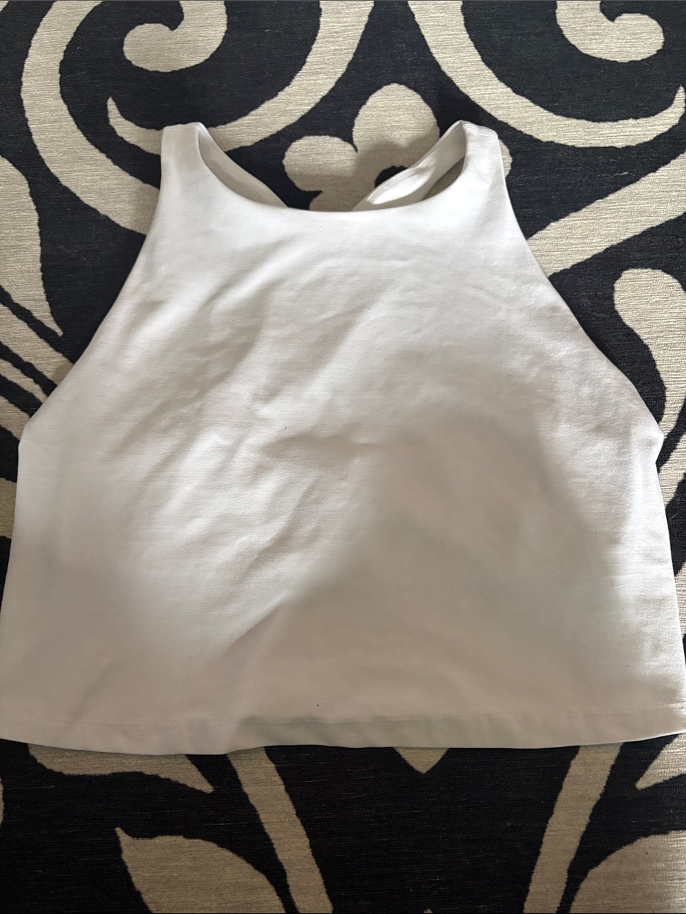 Beyond Yoga White High-Neck Sports Bra